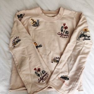 Madewell Botanical Embroidered Sweatshirt XXS